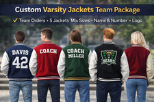 Custom Varsity Jacket Bundle 5 Letterman Jackets Team Group Deal