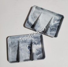 Vintage Tupperware Soap Dish Set 2 Scouring Pad Holder 4 X 3 In GUC Marble Gray