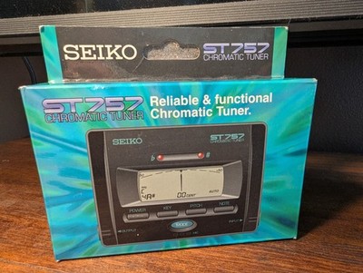 SEIKO クロマチックチューナー ST757 Seiko St757 Chromatic Music Digital LCD Tuner Guitar Bass Electric