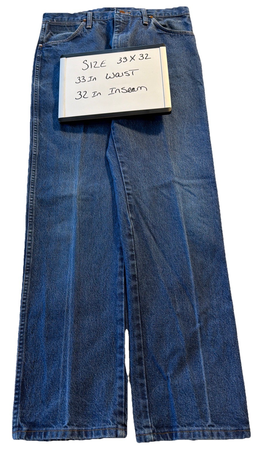 Mens 33x32 Blue 13mwz Denim Cowboy Boot Cut Stonewash