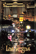 Vintage Postcard, Las Vegas, Nevada At Night, Long Ago