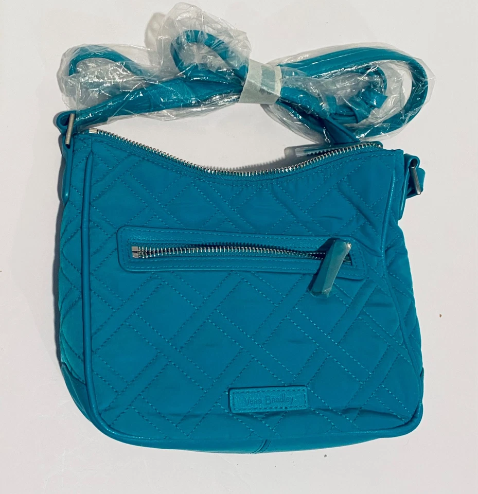 Nuevo Bolso Bandolera Vera Bradley Mini Vivian Patrón Edredón Bahama Bay Foto 2 de 4