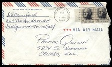 Sam Crawford Baseball Signed 1966 Envelope Auto JSA LOA *WW261