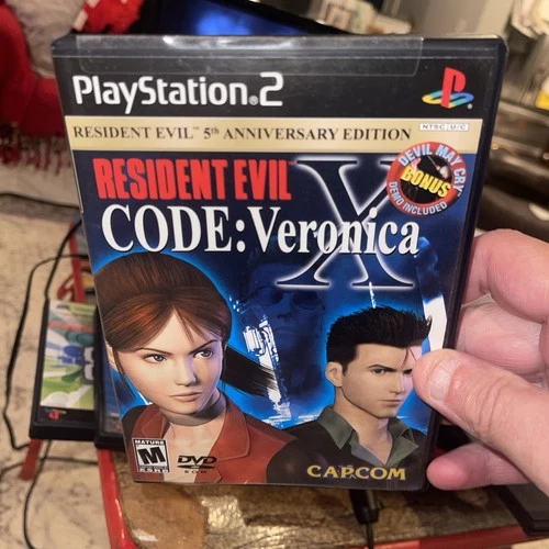 Resident Evil CODE: Veronica X PS2 CIB Black Label Box w/ DMC Demo & Manual