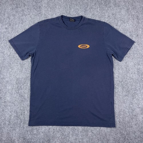 Y2K Oakley Graphic T-Shirt Mens Medium Navy Blue Oran… - Gem