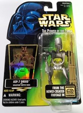 1996 Kenner Star Wars Power of the Force Holo ASP-7 Droid Action Figure NIP