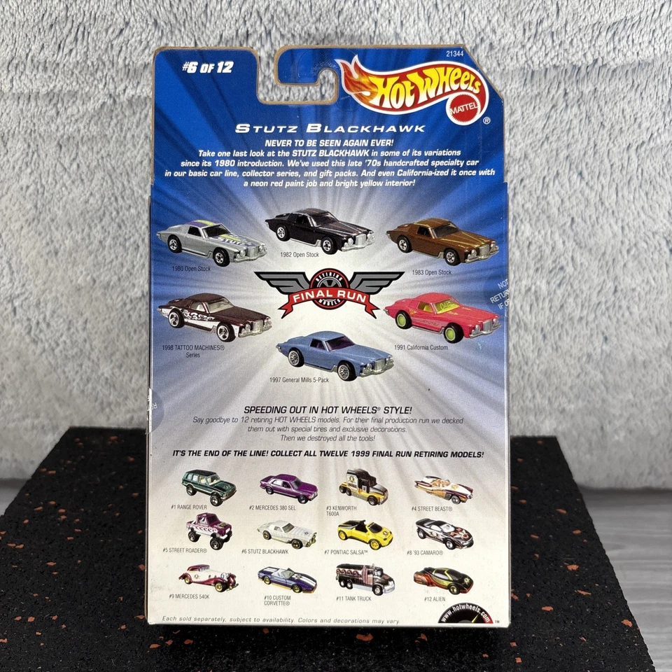 Hot Wheels 1999 Final Run Stutz Blackhawk Retiring Models #6 of 12 - Image 4 of 4