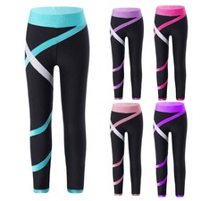Girl Gymnastics Yoga Athletic Sweatpants Compression Tights Ice Skating Trousers