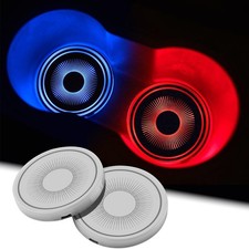 2Pcs LED Car Cup Holder Lights, 7 Colors Light Up Coasters, USB 7