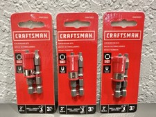 3-3 Pc Craftsman 2in Sq2 Square Screwdriver Bit Sets Impact Rated  Sleeve Lock