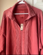 Aerie Oversized Open-Neck Distressed Sweatshirt. Women  s Large. NWT 64.95
