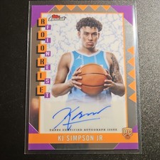 Topps 2024-25 Finest Rookie Finest Autographs KJ Simpson Jr. #RFA-KS Hornets