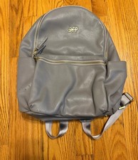 FP Gray Backpack Diaper Bag Adjustable Strap Zippered Pocket Solid Pattern