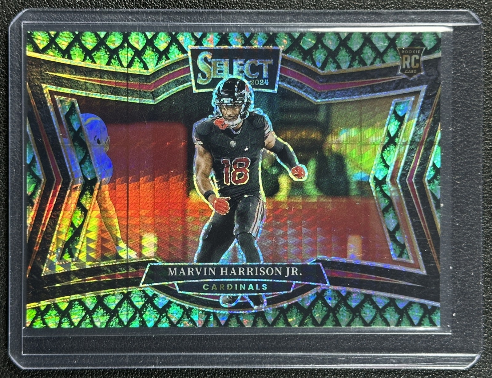 MARVIN HARRISON JR. 2024 SELECT #474 FIELD LEVEL DRAGON SCALE PRIZM RC 48/70