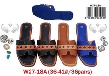 Women s Leather Slide Sandals Slip On Flat So...