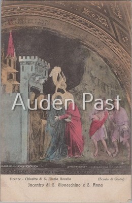 Vintage Edit. A. O. Firenze Postkarte Religiöse Kunst Giotto Schule