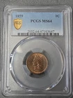 1859 1C MS 64 Indian Head Cent PCGS GORGEOUS LUSTER!!!