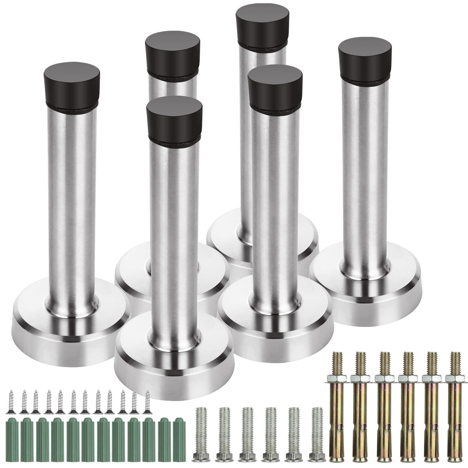 ASelected Door Stopper6 Pack Door Stop Stainless Steel Wall Protector Do 7290₽