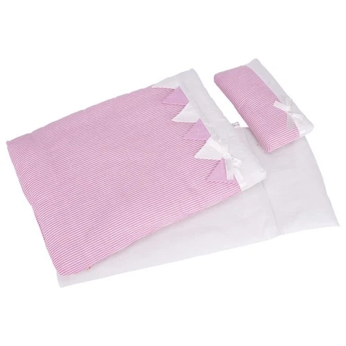 Goki Bedding for Dollhouse Furniture Pink Stripe Imaginative Childrens Kids Toy