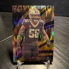 2025 Panini Select #240 Demario Davis Black and Yellow Prizm Shock