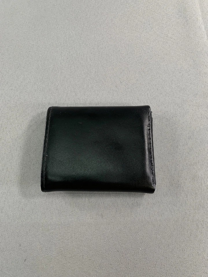 Tommy Hilfiger Cartera Para Hombres Cuero Negro Triple Identificación Ventana Logo Placa Estuche para Tarjetas Foto 3 de 4