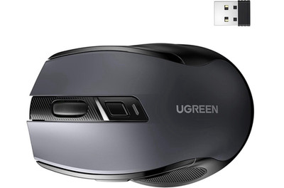 UGREEN Kabellose Maus 2,4g USB-Empfänger 4000 DPI optisch leise schwarz