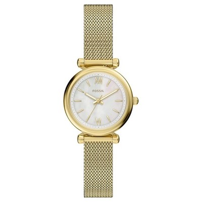 Fossil Women's Carlie Mini White Dial Watch - ES5462