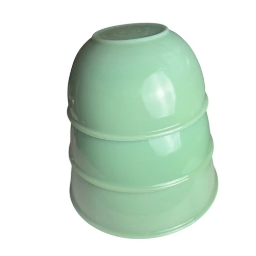 Anchor Hocking Fire King 2000 Jadeite 3 Mixing Bowl Set 10" 9" 8"