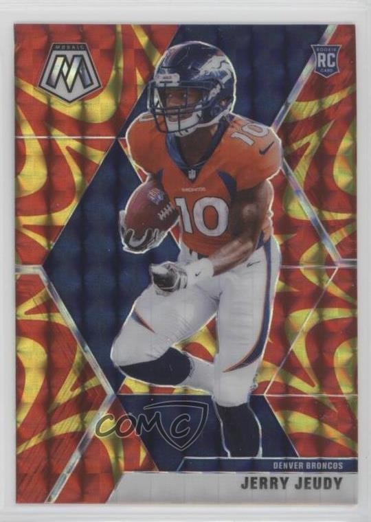 2020 Panini Mosaic Rookies Reactive Gold Prizm Jerry Jeudy #206 Rookie RC 3do