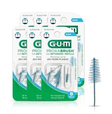 GUM Proxabrush Go Betweens Wide Dental Brush Refills 8 Count Pack of 6