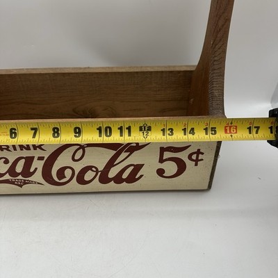 Vintage Coca Cola Wooden Caddy Carrier Bottle Holder 16x14x7 | eBay