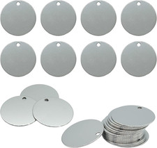 1.5 Inch round Metal Engraving Blanks Stamping Blanks with Hole Stainless Steel