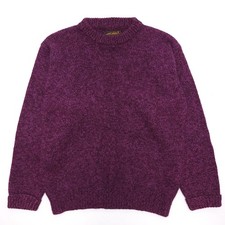 Vintage Eddie Bauer Sweater Purple Wool Blend Crewneck Womens M Retro Cozy
