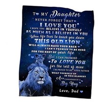 Daughter Gift from Dad, to My Daughters Blue 80"X60" To Daughter from Dad 1