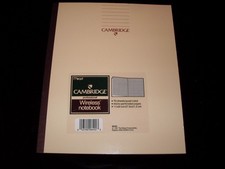 Mead Cambridge Wireless Notebook. 11" x 8.5", quad ruled, 1/4" squares, 70 pages