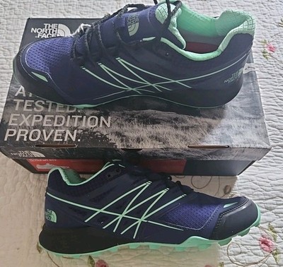 The North Face Ultra MT Gore-Tex Running Shoe Sz 9 M Blue/Green Vibram NEW 