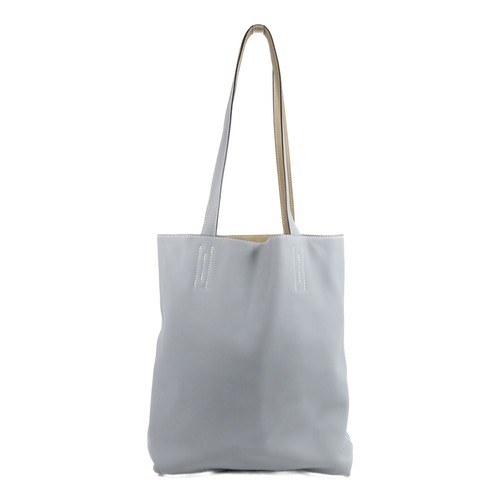 HERMES Double Sens 28 Shoulder Tote Bag Swift Leather Gris Pantin/Poussier