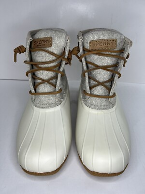 saltwater wool embossed duck boot