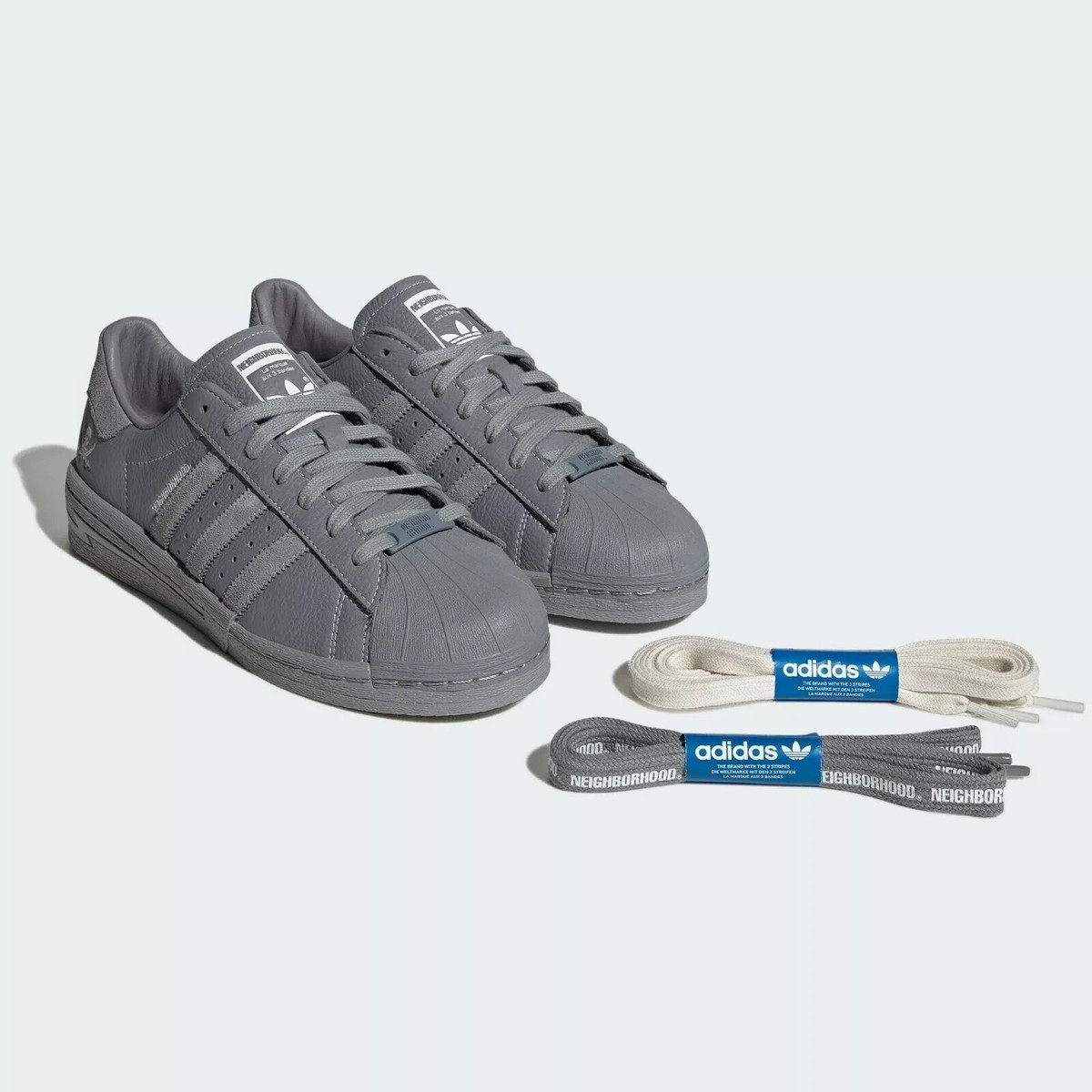 靴 adidas NEIGHBORHOOD SUPERSTAR NEIGHBORHOOD adidas Superstar Cement Gray IE6115 Release