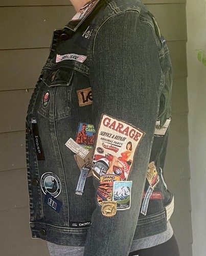 Funky Boho Jean Jacket / Womens /size S - Picture 5 of 14