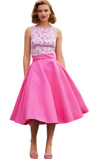 1950s Rockabilly Full Circle Elasticated Waist skirt choice of size & Cols Plain