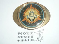 Space Shuttle Columbia STS-3 Mar 1982 24k Gold Plate Belt Buckle, NASA, New