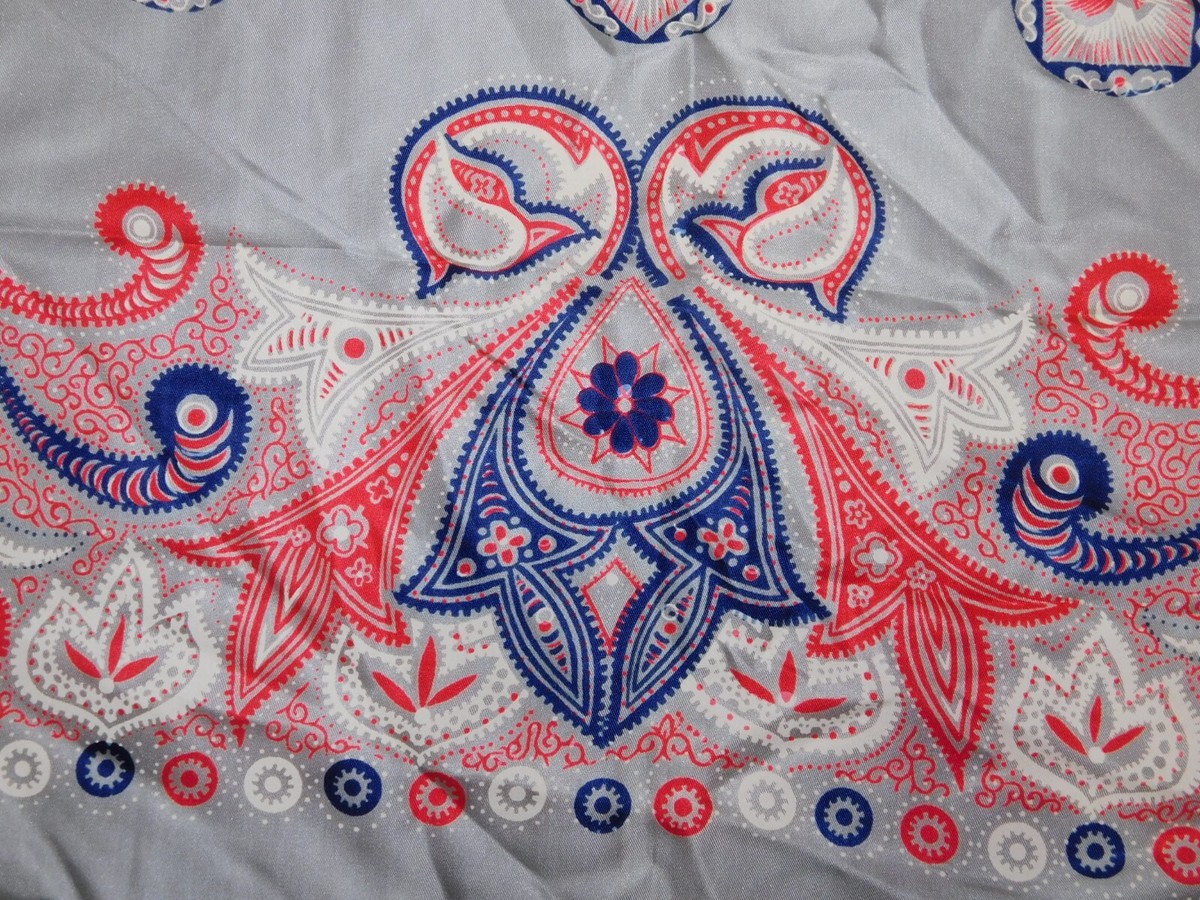 Foulard Vintage Femme 100% Soie - Multicolore - 112x112 Cm - Années 80
