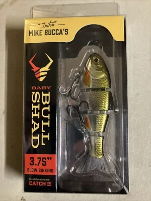 CATCH CO. Catch Co Mike Bucca's Baby Bull Shad Swimbait 3.75" 1/2 oz Golden Shiner