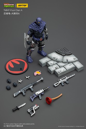 New JOYTOY TMNT-Shredder Foot Clan A/B 1/18 Action figure Toy Xmas Gift! - Picture 13 of 27