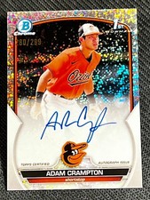2023 Bowman Chrome 1st SPECKLE REFRACTOR PROSPECT ROOKIE AUTO Adam Crampton /299