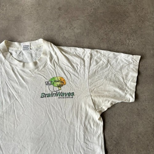 Brainwaves Sportswear T-Shirt Mens Large New Orleans Single Stitch Tee White - Picture 5 of 13