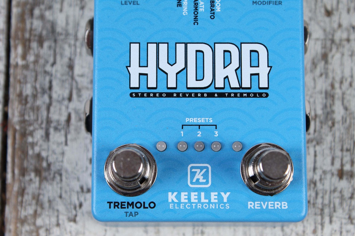 Keeley Hydra Stereo Reverb and Tremolo Pedal Electric Guitar