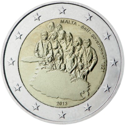Malta - 2 Euro Commemorative 2013  Autonomous Government  - UNC FREE SHIPPING