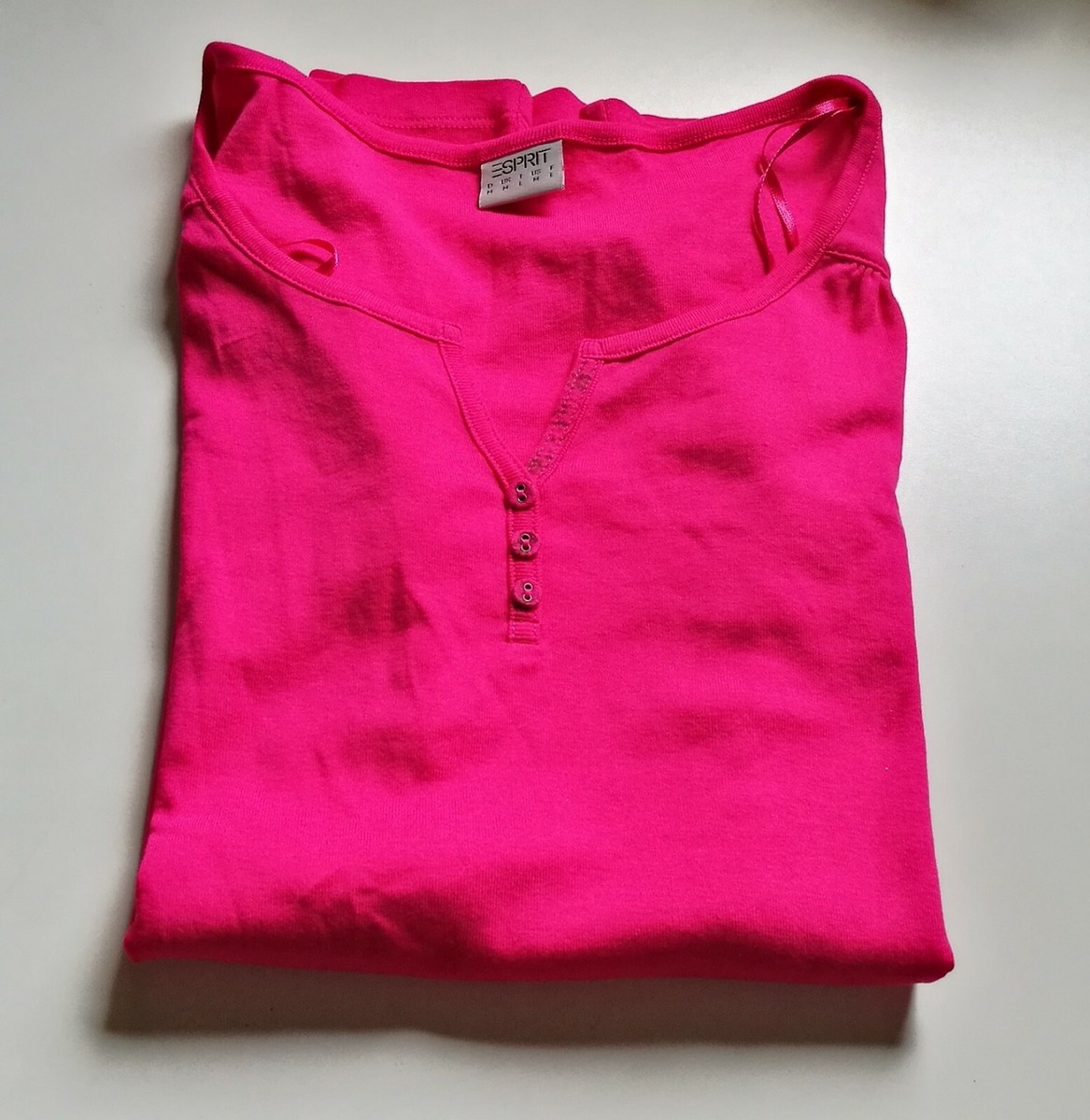 ESPRIT T-Shirt Donna Nera Ricamo Delfino Basic Cotone (IT